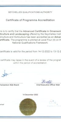 Certificate of Programme Accreditation -Advanced Certificate in Ornamental Horticulture and Landscaping_page-000